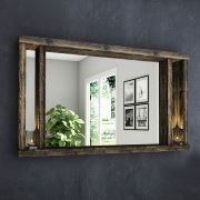 Woodesk Dream Masif Ağaç Venge Renk 120x70 cm Ayna CPT2321-120