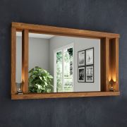 Woodesk Dream Masif Ağaç Tik Renk 120x70 cm Ayna CPT2322-120
