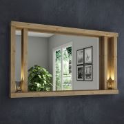Woodesk Dream Masif Ağaç Natural Renk 120x70 cm Ayna CPT2323-120
