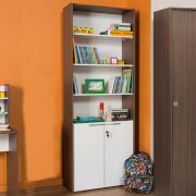 Adore Concept 6 Raflı Kilitli Kitaplık Noce-Lake Beyaz KTP-28-NB-1