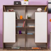 Adore Joy İki Kapaklı Kitaplık Ünitesi Noce / Lake Beyaz KTP-82-NB-1