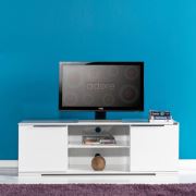 Adore Flat Line Mega Geniş Bölmeli ve Kapaklı Tv Dolabı PTV-24 Parlak Lake Beyazı