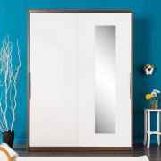 Adore Sürgü Kapaklı Gardırop Noce-Lake Beyaz SWD-66-NB-2