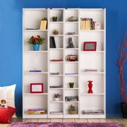 Adore Kitaplık Takımı Parlak Beyaz TKKTP-02-PB-4