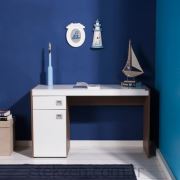 Adore Kinetic Pro Kapaklı Çekmeceli Çalışma Masası - Noce / Lake Beyaz CMS-17-NB-1 2123h