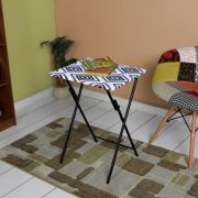 Adore Handy Mate Spring Katlanabilir Servis Masası Metal Ayak/ Mdf Tabla Siyah/Beyaz