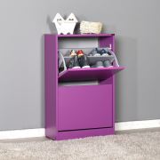Adore Flat Duo 2 Katlı Ayakkabılık Dolabı - Mor