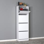 Adore Flat Duo 4 Katlı Ayakkabılık Dolabı - Beyaz