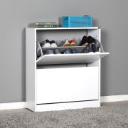 Adore Flat Duo 2 Katlı Geniş Ayakkabılık Dolabı - Beyaz