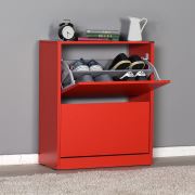 Adore Flat Duo 2 Katlı Geniş Ayakkabılık Dolabı - Kırmızı