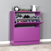 Adore Flat Duo 2 Katlı Geniş Ayakkabılık Dolabı - Mor
