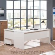 Adore Newyork L Ofis Masa Lake Beyaz 180x76x150 Cm qwz