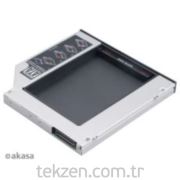 Akasa AK-OA2SDE-BK N.Stor Notebook Slim IDE Optik Sürücü Yuvasıyla Uyumlu 2.5'' HDD Kutusu