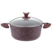 Aksu Extra Granit Derin Tencere 26 cm - Mürdüm