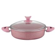 Aksu Extra Granit Karnıyarık Tencere 28 cm Pembe