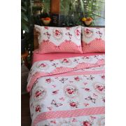 Alla Turca Butterfly Pembe Çift Kişilik Nevresim Takımı AT7550