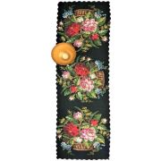 Alla Turca Runner Siyah Kanaviçe 40x140 cm