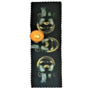 Alla Turca Runner Siyah-Gold Portre 40x140 cm