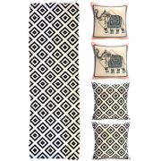 Alla Turca Runner + 4 Kırlent Set - AT6760