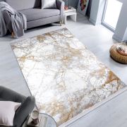 Almoss Vista 5547Y Gri Gold Saçaklı Modern Halı 165x230 cm