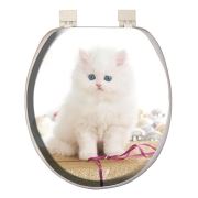 3340 - Kedi Desenli Ekonomik Süngerli Klozet Kapağı