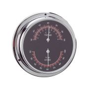 Anvi Termometre/Higrometre Krom 120 mm Siyah Kadran
