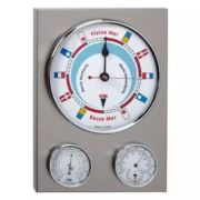 Anvi Barometre/Termometre/Higrometre Bayraklı Kadran Inox