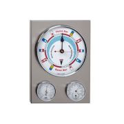 Anvi Barometre/Termometre/Higrometre Bayraklı Kadran Inox