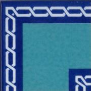 Armada Çini 10*10 cm KSK-60 Zincir Desenli Yeni Modern Çini Seramik Bordür Köşesi