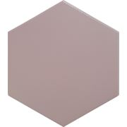 Armada Çini 15x17 cm AL 60 Toz Şeker Pembe Düz Altıgen Çini Karo Krakleli Çatlatma Sırlı
