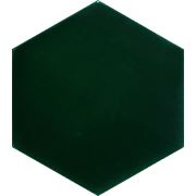 Armada Çini 15x17 cm AL 62 Koyu Zümrüt Yeşili Düz Altıgen Çini Karo Krakleli Çatlatma Sırlı