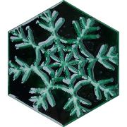 Armada Çini 15*17 cm AL-75 Zümrüt Yeşili Kabartmalı Kar Tanesi Altıgen Çini Karo
