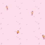 Armada Decowall Açık Pembe Bebee Karakter Desenli Kelebek Motifli Dokulu Duvar Kağıdı 10,5 m²