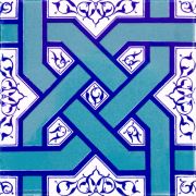 Armada Çini 20x20 Cm AC 6 Kütahya Cami Çinisi Selçuklu Geometrik Desenli Seramik Çini Karo