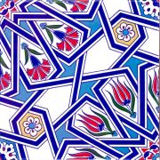 Armada Çini 20x20 Cm AC 17 Kütahya Cami Çinisi Osmanlı Desenli Seramik Çini Karo
