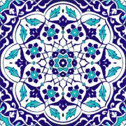 Armada Çini 20x20 Cm AC 92 Kütahya Cami Çinisi Osmanlı Desenli Seramik Çini Karo