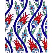 Armada Çini 20x25 Cm AC 1020 Kütahya Cami Çinisi Osmanlı Desenli Seramik Çini Karo