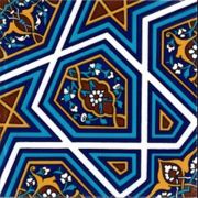 Armada Çini 20x20 Cm SP 48 Kütahya Cami Çinisi Geometrik Selçuklu Desenli Seramik Çini Karo