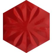 Armada Çini 15x17 Cm AL 23 Kırmızı Çiçekli Altıgen Kütahya Çini Desenli Modern Banyo Seramikleri