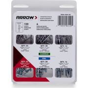 Arrow RK6120 3mm Alüminyum ve Çelik 120 Adet Perçin Seti