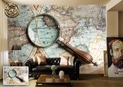 ArtWall Yapışkanlı Harita Resimli Duvar Kağıdı 160x100 cm