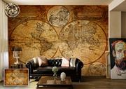 ArtWall Yapışkanlı Harita Resimli Duvar Kağıdı 160x100 cm
