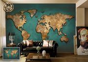 ArtWall Yapışkanlı Harita Resimli Duvar Kağıdı 160x100 cm