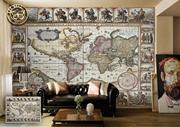 ArtWall Yapışkanlı Harita Resimli Duvar Kağıdı 200x140 cm