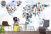 ArtWall Yapışkanlı Harita Resimli Duvar Kağıdı 220x160 cm