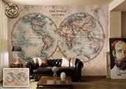 ArtWall Yapışkanlı Harita Resimli Duvar Kağıdı 160x100 cm