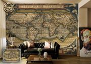 ArtWall Yapışkanlı Harita Resimli Duvar Kağıdı 200x140 cm