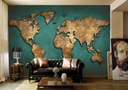 ArtWall Yapışkanlı Harita Resimli Duvar Kağıdı 220x160 cm