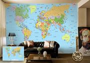 ArtWall Yapışkanlı Harita Resimli Duvar Kağıdı 160x100 cm