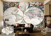 ArtWall Yapışkanlı Harita Resimli Duvar Kağıdı 180x120 cm